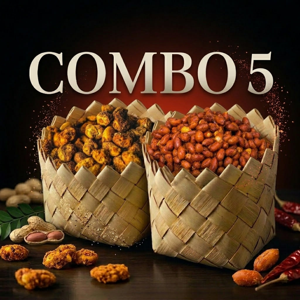 Combo 5 – Peanut Combo – Masala & Spicy Crunchy Snacks from Nagercoil 😍🍌✨